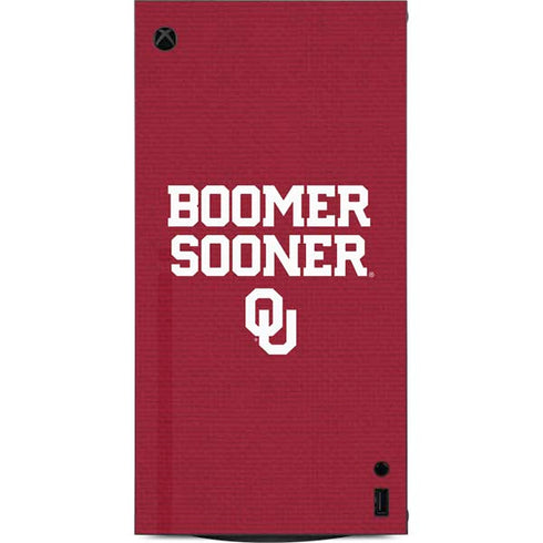 University of Oklahoma Boomer Sooner XBox Series X Digital Edition Console Skin